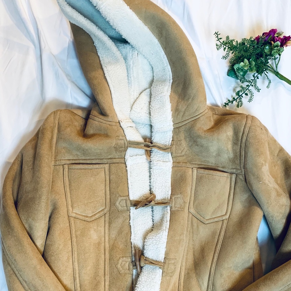 Suede Sherpa Jacket